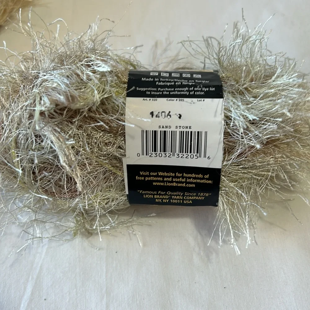 New Lion Brand Fun Fur Eyelash Yarn 2 Skeins